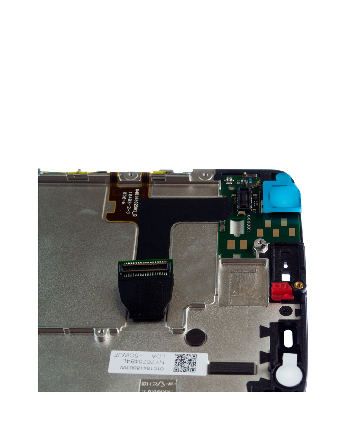 LCD Assembly With Frame for Motorola Droid Turbo 2 (XT1585 / 2015) Refurbished White - Motorola repair part alternate view, SKU 107082030504, image 2