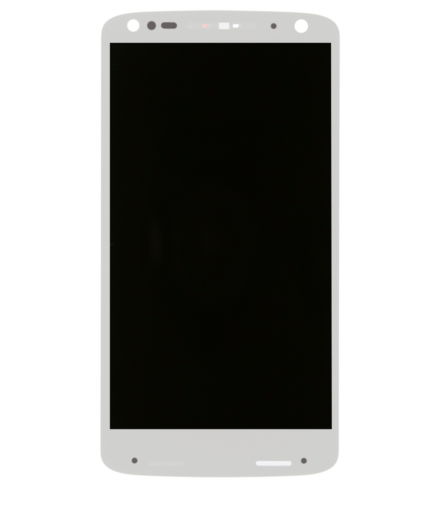 LCD Assembly With Frame for Motorola Droid Turbo 2 (XT1585 / 2015) Refurbished White - repair component detail angle, SKU 107082030504, image 4