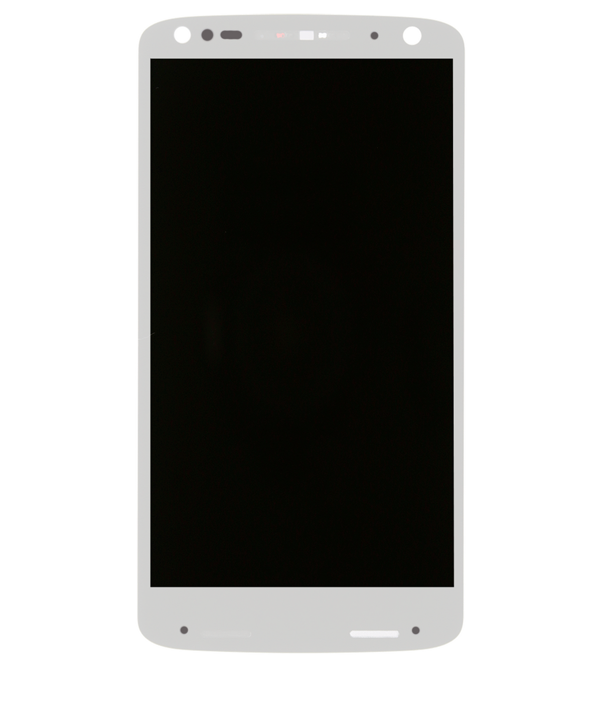 LCD Assembly With Frame for Motorola Droid Turbo 2 (XT1585 / 2015) Refurbished White - repair component detail angle, SKU 107082030504, image 4