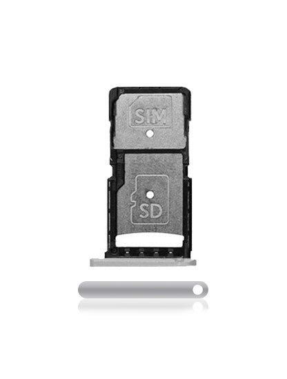 SIM Card Tray for Motorola Droid Turbo 2 (XT1585 / 2015) White - replacement component front view, SKU 107082030533, image 1