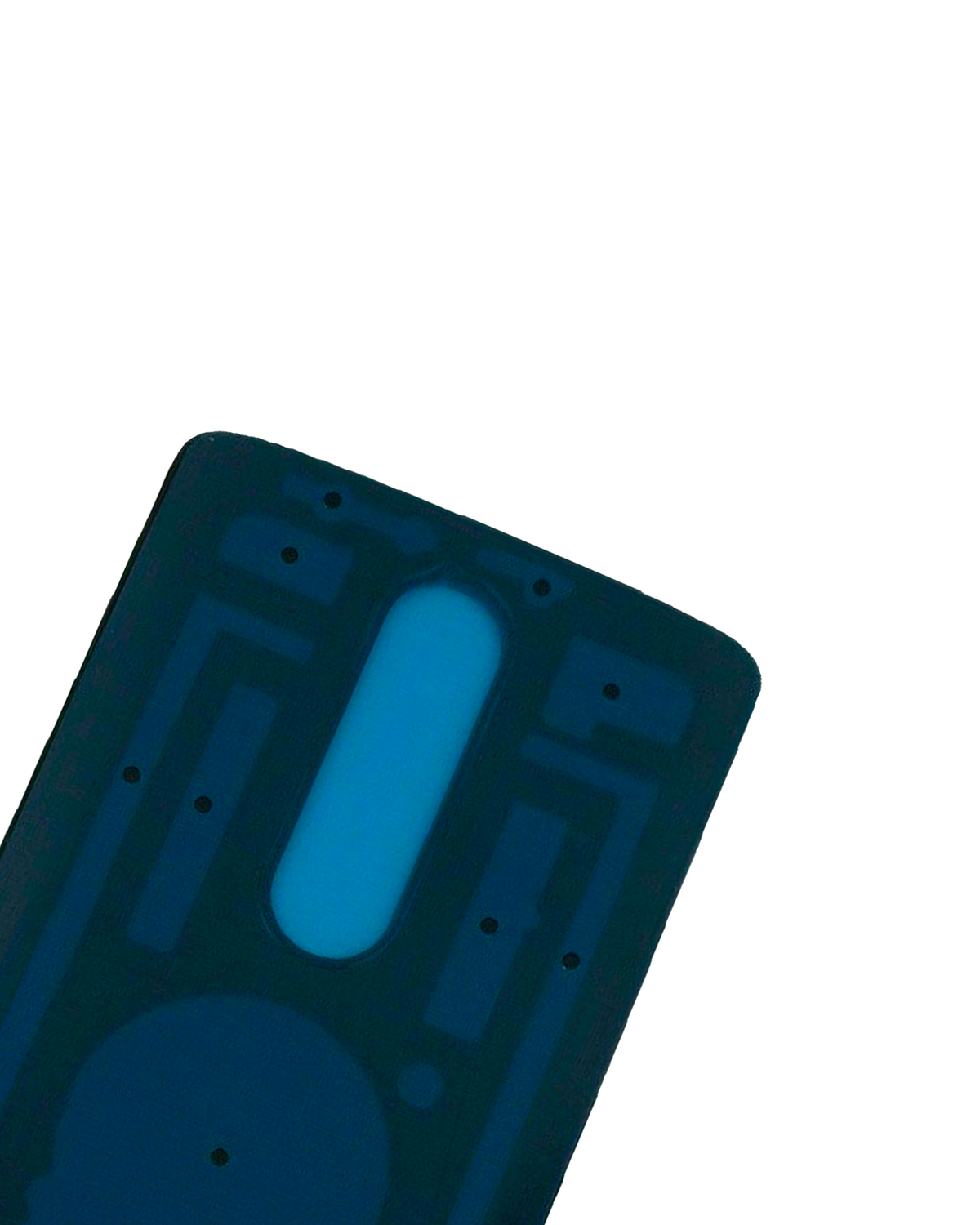 Back Cover for Motorola Droid Turbo 2 (XT1585 / 2015) Black - repair component detail angle, SKU 107082030543, image 4