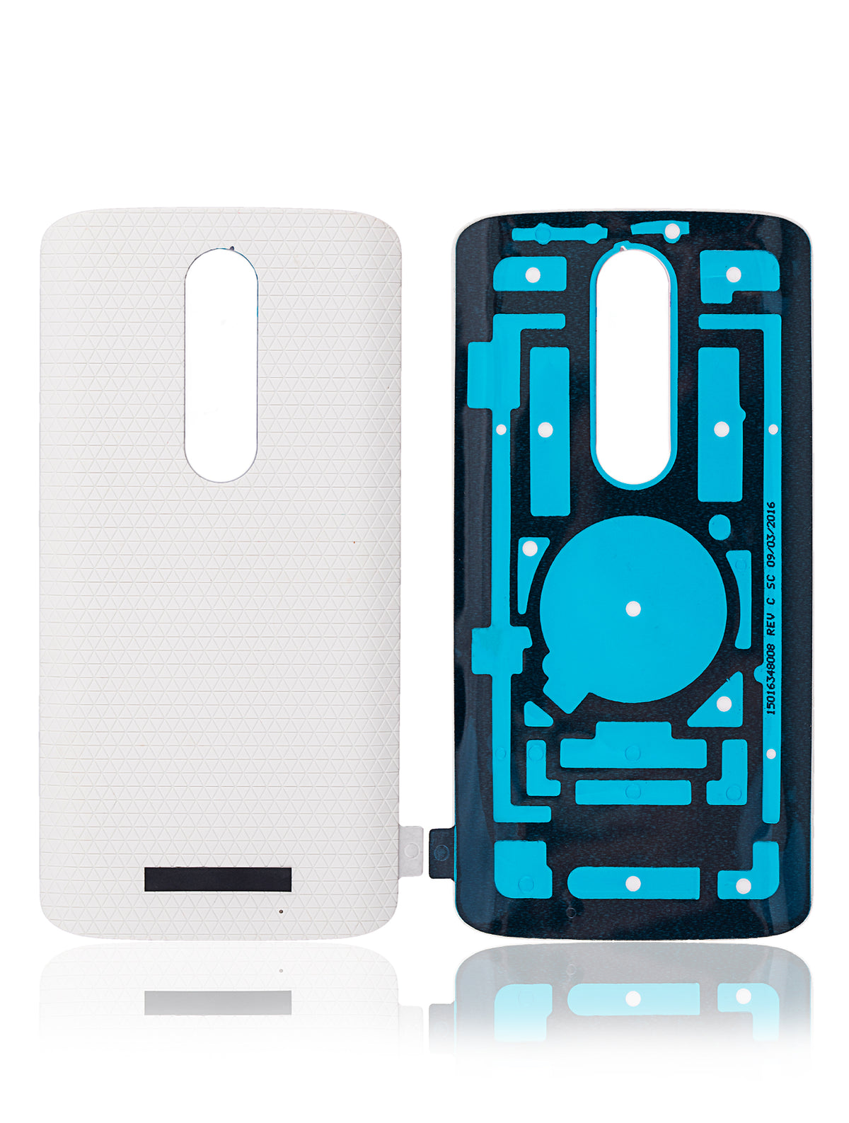 Back Cover for Motorola Droid Turbo 2 (XT1585 / 2015) White - Motorola repair part alternate view, SKU 107082030538, image 2
