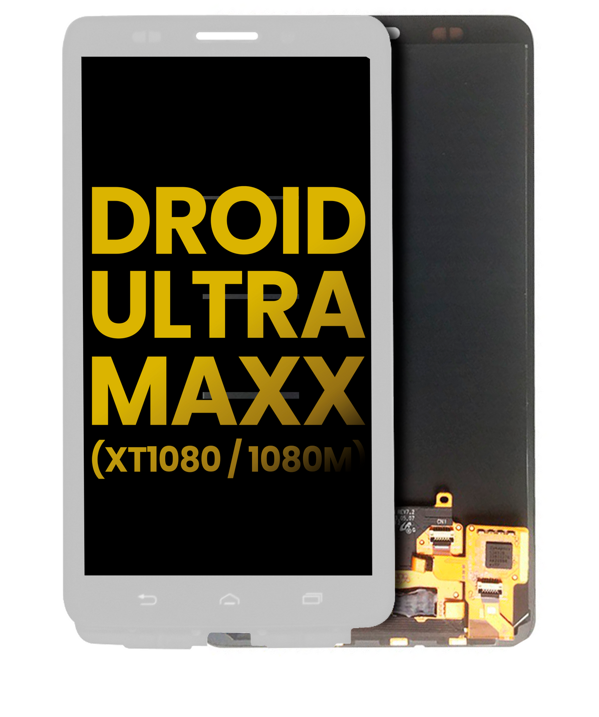 LCD Assembly Without Frame for Motorola Droid Maxx (XT1080 / 2013) White - replacement component front view, SKU 107082030602, image 1