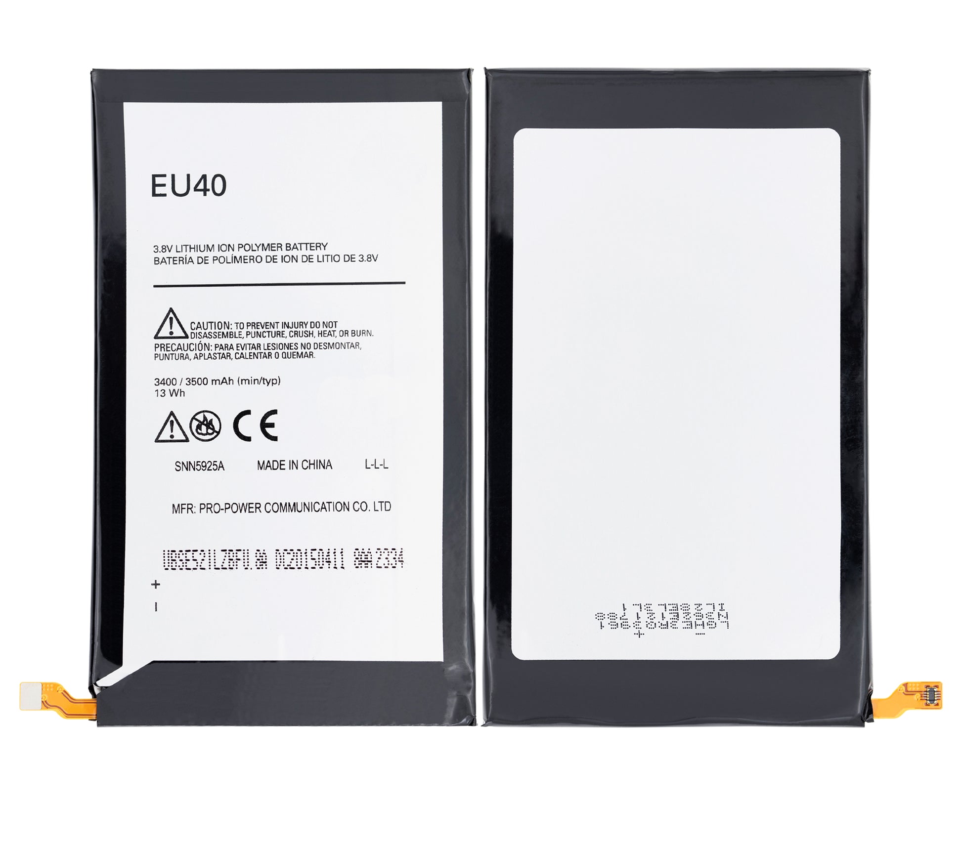 Replacement Battery for Motorola Droid Maxx (XT1080 / 2013) - Motorola repair part alternate view, SKU 107082030628, image 2