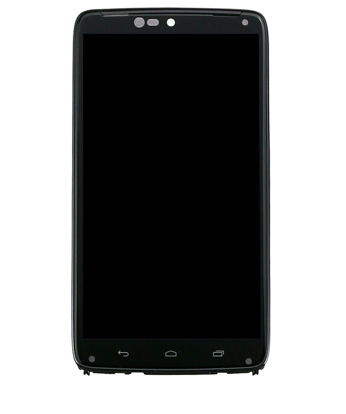 LCD Assembly With Frame for Motorola Droid Turbo (XT1254 / 2014) Refurbished Black - Motorola repair part alternate view, SKU 107082030802, image 2