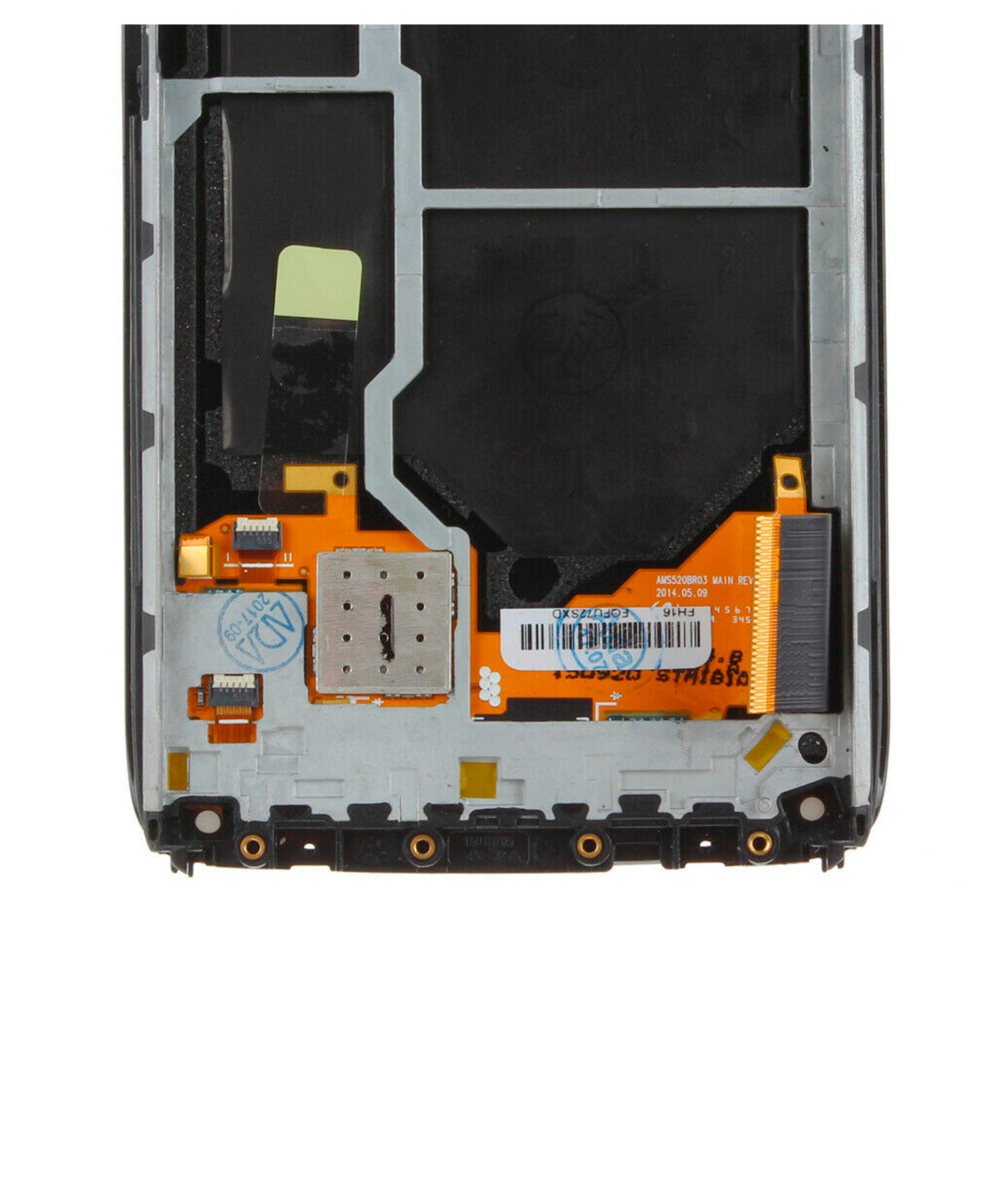 LCD Assembly With Frame for Motorola Droid Turbo (XT1254 / 2014) Refurbished Black - Motorola part alternate angle, SKU 107082030802, image 8