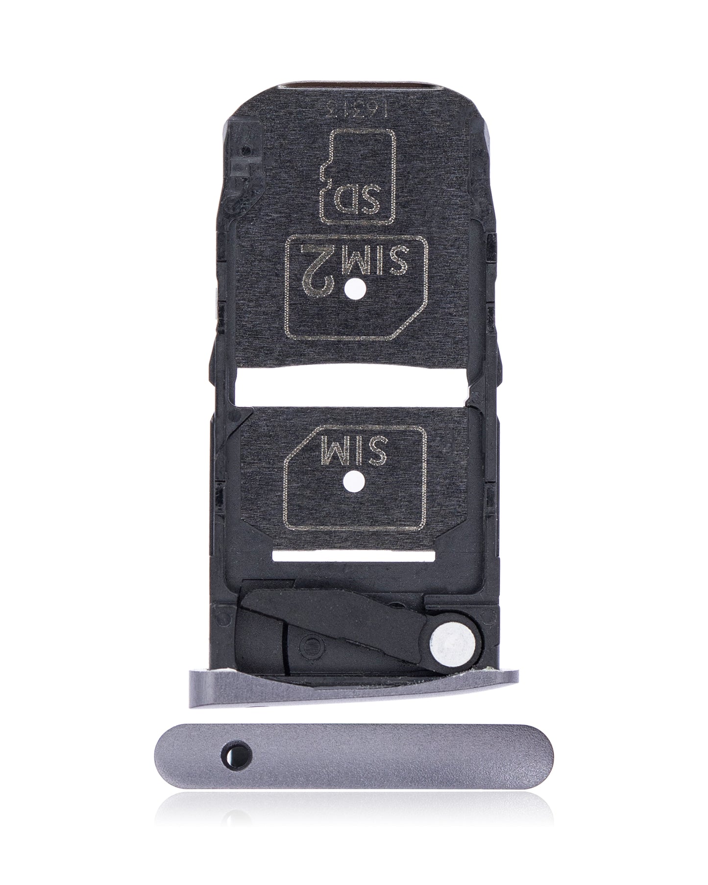 Sim Card Tray For Motorola Moto Z Force Droid (XT1650-02 / 2016) (Black) - Motorola replacement part, alternate repair part view, SKU 107082031212