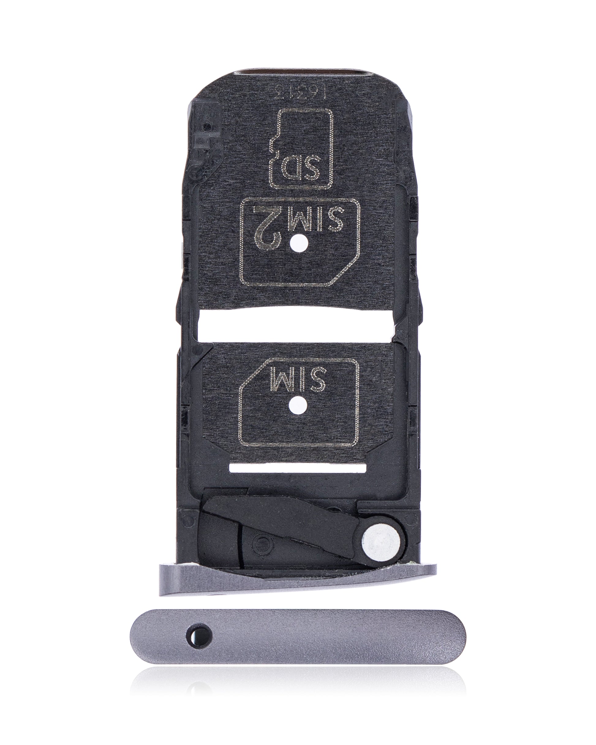 Sim Card Tray For Motorola Moto Z Force Droid (XT1650-02 / 2016) (Black) - Motorola replacement part, alternate repair part view, SKU 107082031212