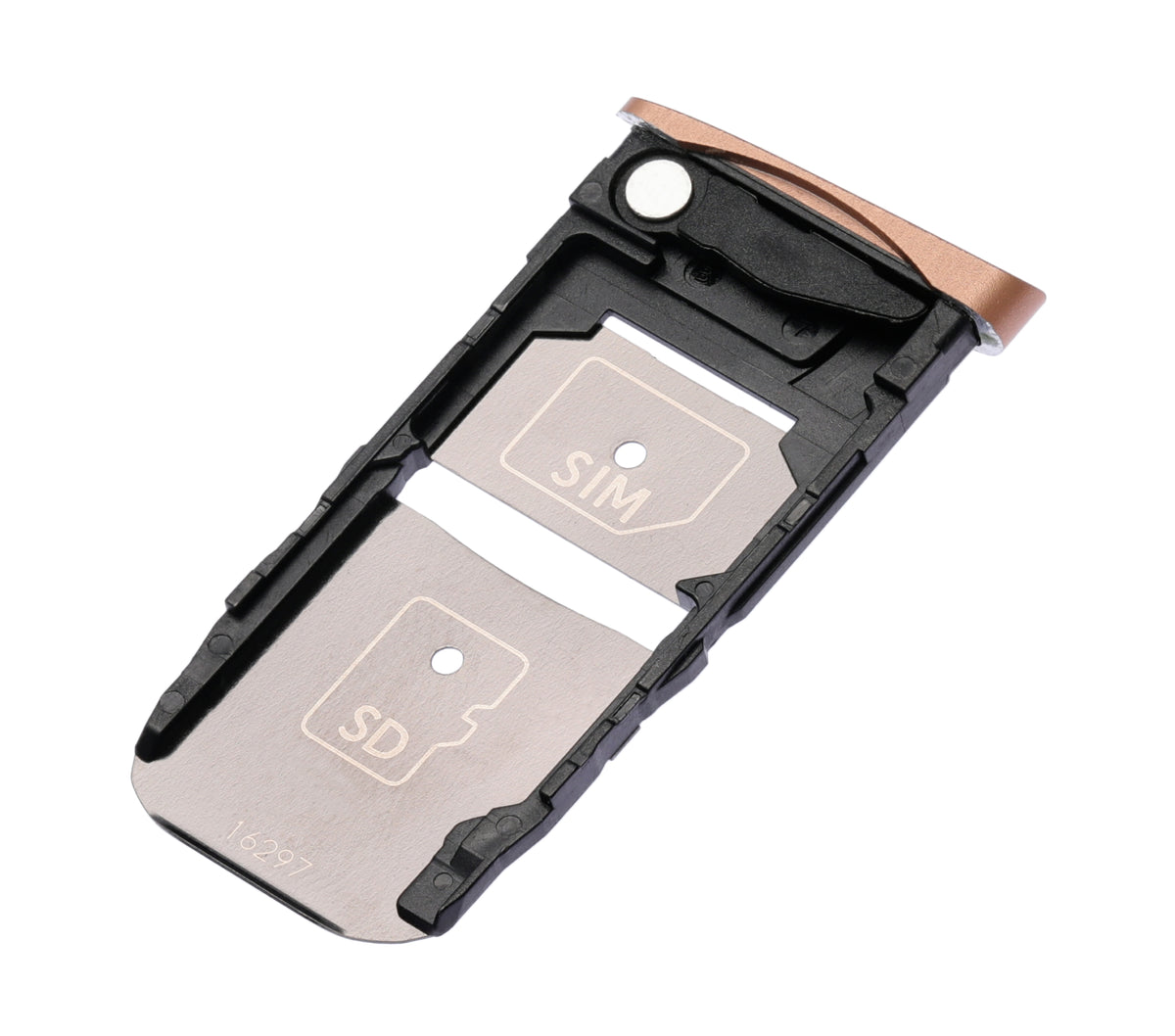 Sim Card Tray For Motorola Moto Z Force Droid (XT1650-02 / 2016) (Rose Gold) - Motorola replacement part, close-up replacement part view, SKU 107082031214