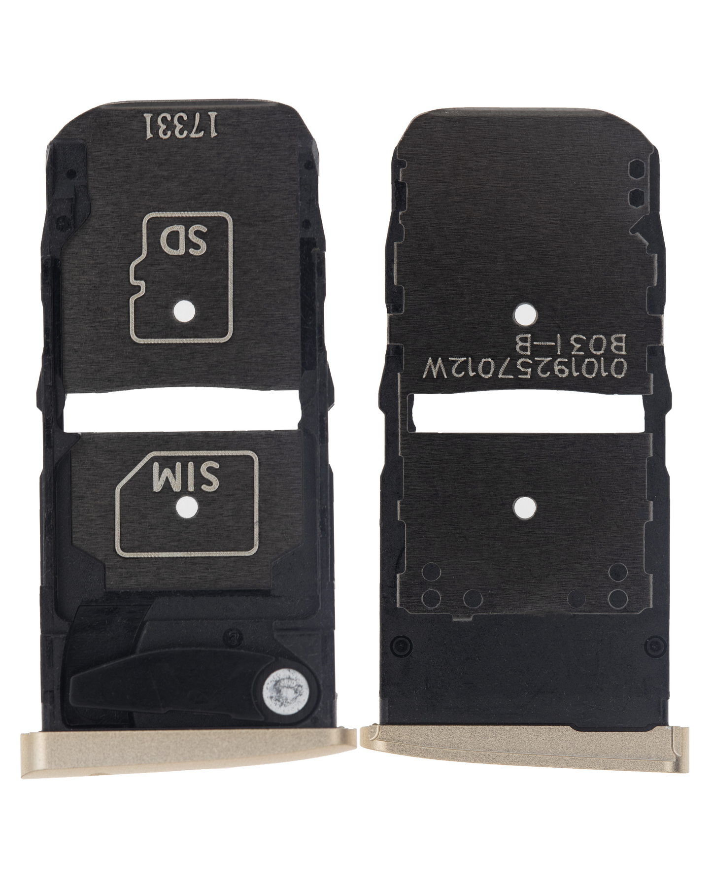 Sim Card Tray For Motorola Moto Z Droid (XT1650-01 / 2016) (Gold) - Motorola replacement part, close-up replacement part view, SKU 107082031311