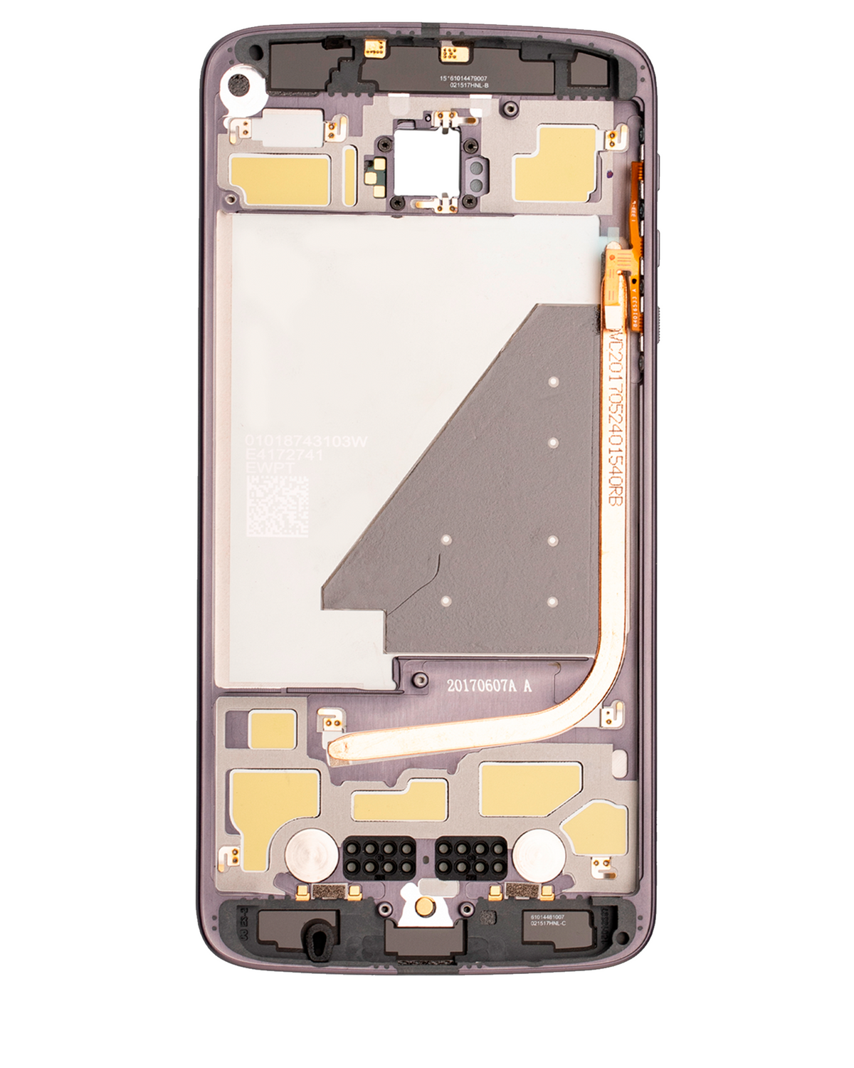 Mid Frame Housing For Motorola Moto Z Droid (XT1650 / 2016) - Motorola replacement part, close-up replacement part view, SKU 107082031313