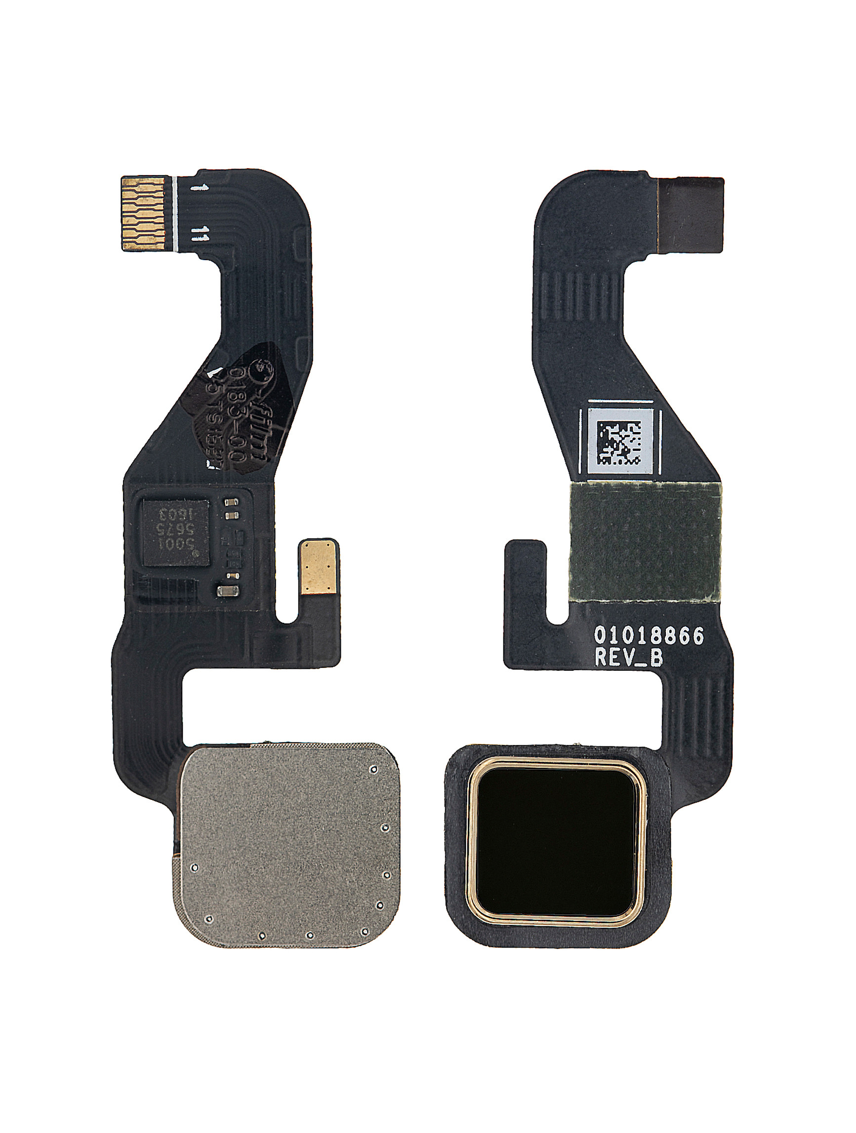 Home Button Flex Cable For Motorola Moto Z Droid (XT1650 / 2016) (Black) - Motorola replacement part, close-up replacement part view, SKU 107082031320