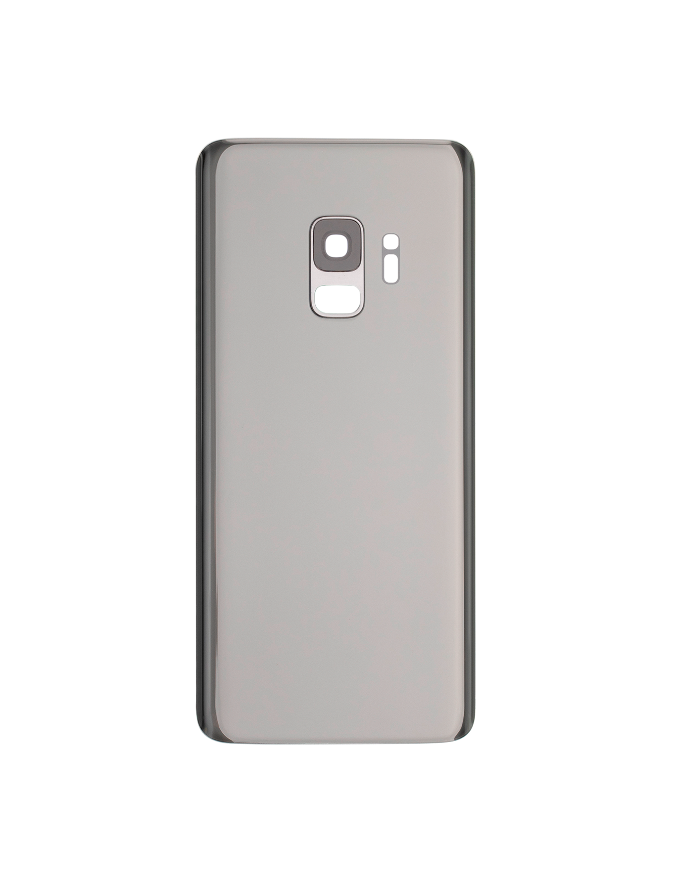 Back Cover Glass With Camera Lens For Samsung Galaxy S9 (No Logo) (Aftermarket Plus) (Silver)