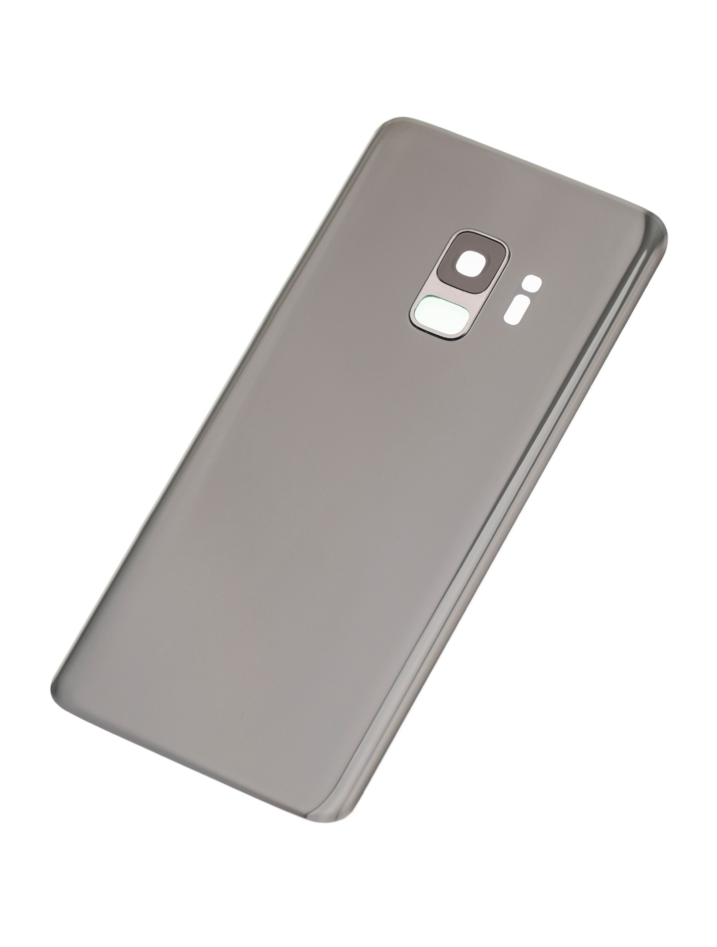 Back Cover Glass With Camera Lens For Samsung Galaxy S9 (No Logo) (Aftermarket Plus) (Silver)