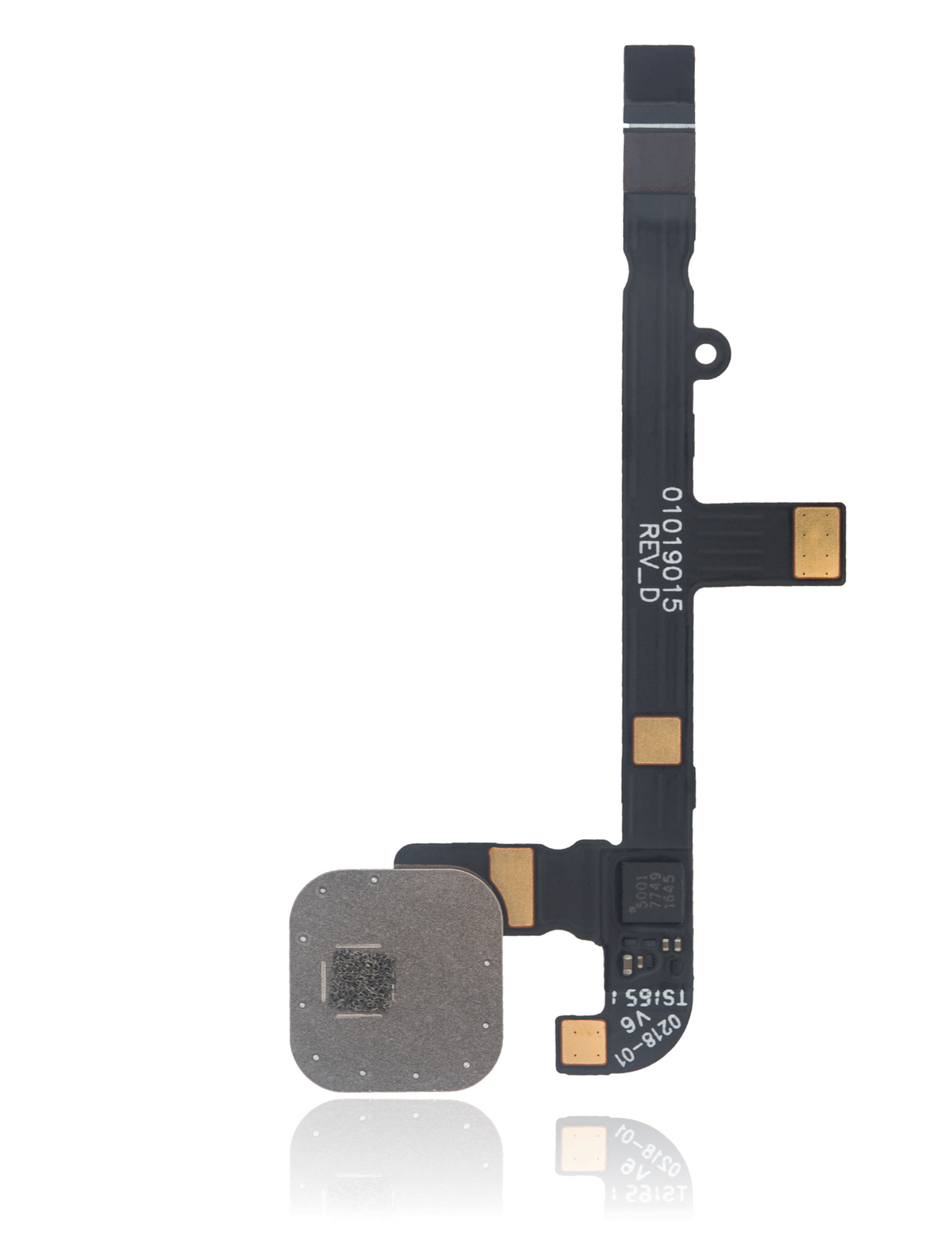 Home Button With Flex Cable For Motorola Moto Z Play Droid (XT1635 / 2016) (Black) - Motorola replacement part, component detail view, SKU 107082031419