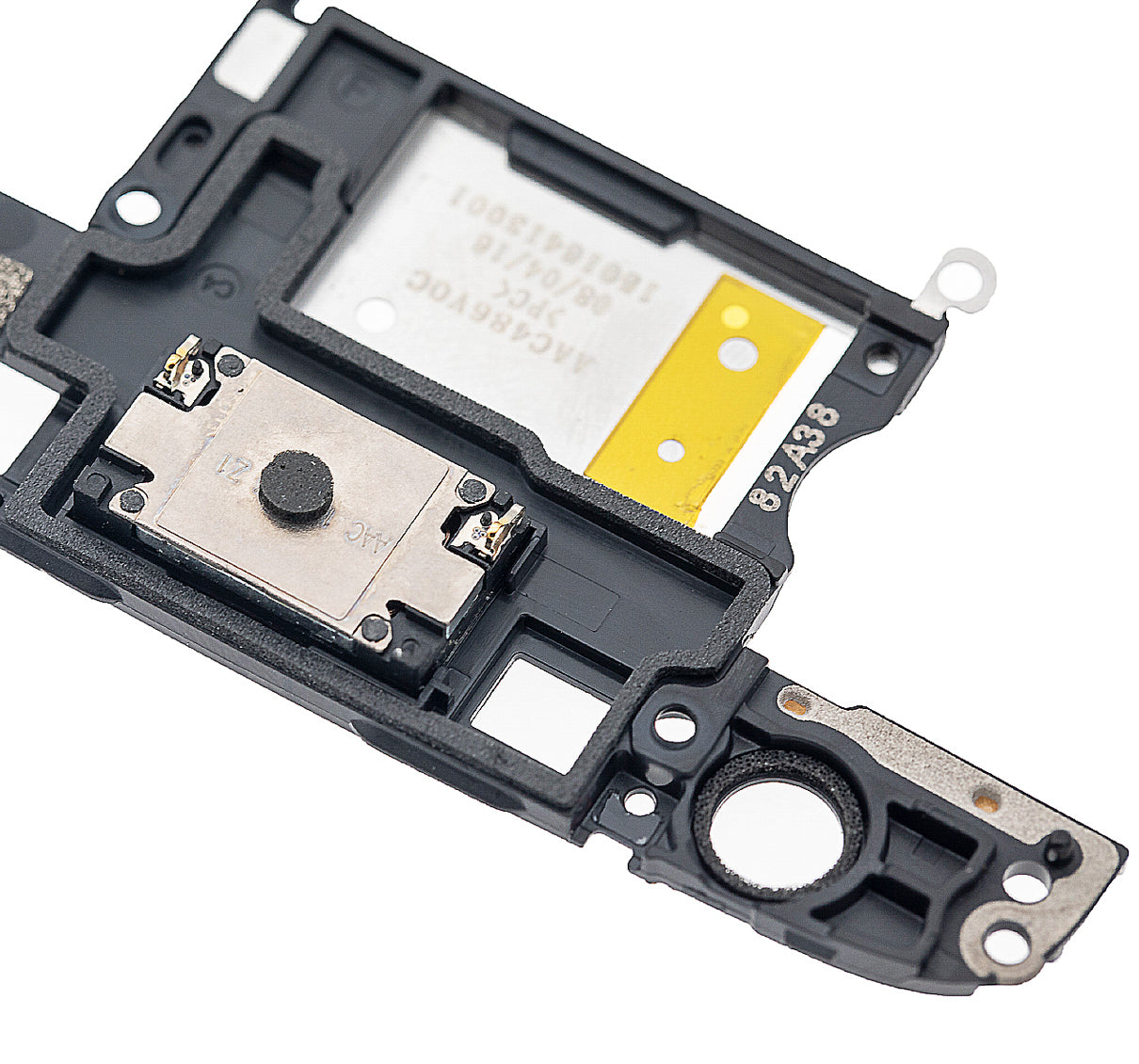 Earpiece Speaker With Housing For Motorola Moto Z Play Droid (XT1635 / 2016) - Motorola replacement part, component detail view, SKU 107082031444