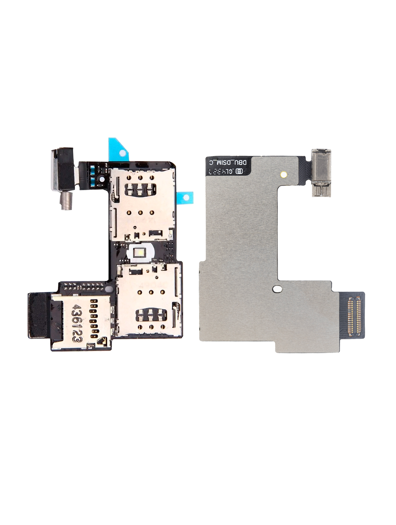 Sim Card Reader Flex With Board For Motorola Moto G2 (XT1068 / 2014) (Dual Sim) | compatible mobile phone replacement part | SKU 107082033928 | product image 2