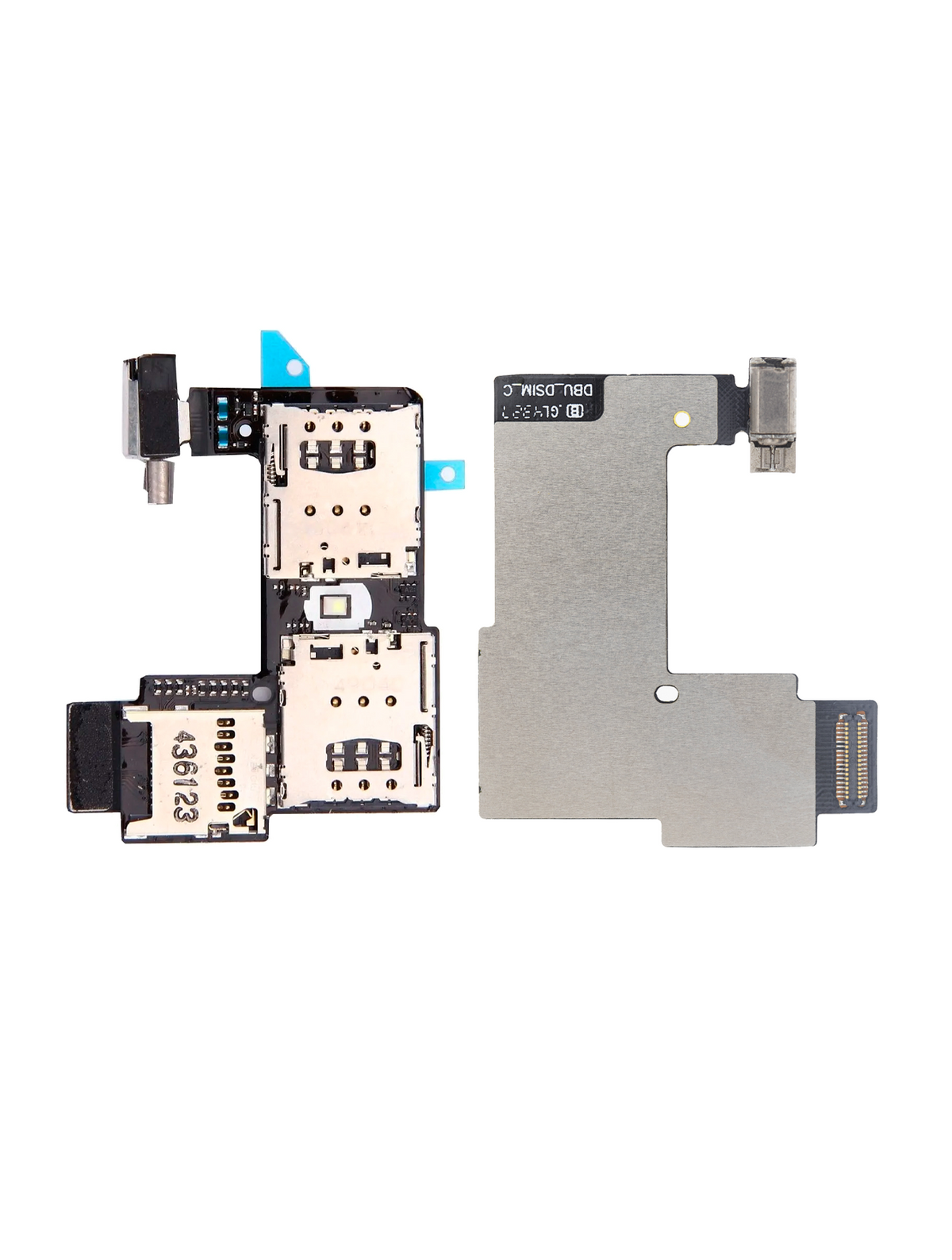Sim Card Reader Flex With Board For Motorola Moto G2 (XT1068 / 2014) (Dual Sim) | compatible mobile phone replacement part | SKU 107082033928 | product image 2