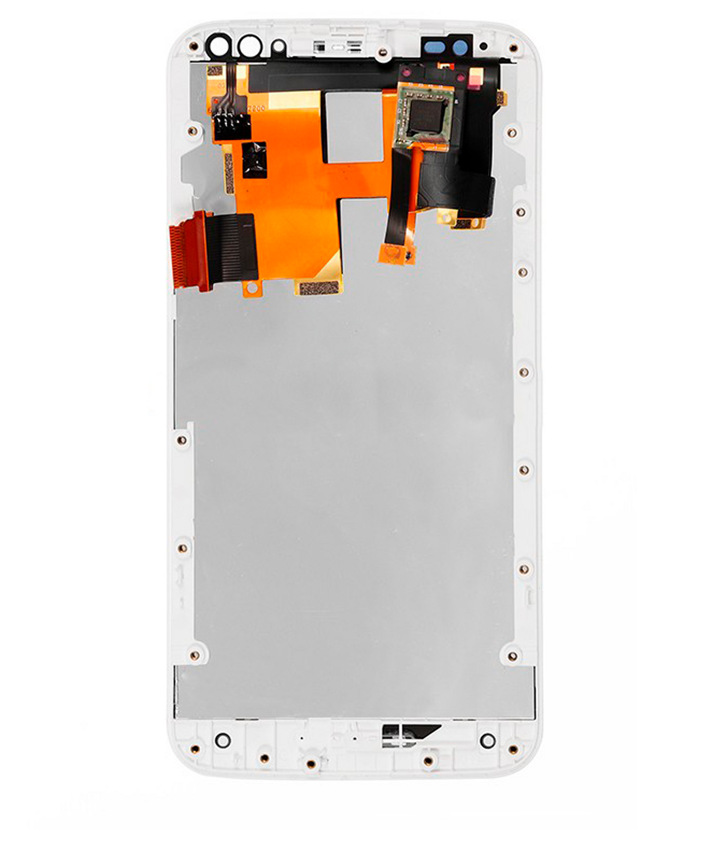 LCD Assembly With Frame For Motorola Moto X Style (XT1572 / 2015) / Moto X Pure Edition (XT1575 / 2015) (Refurbished) (White) - Motorola phone replacement part, component detail view, SKU 107082035904