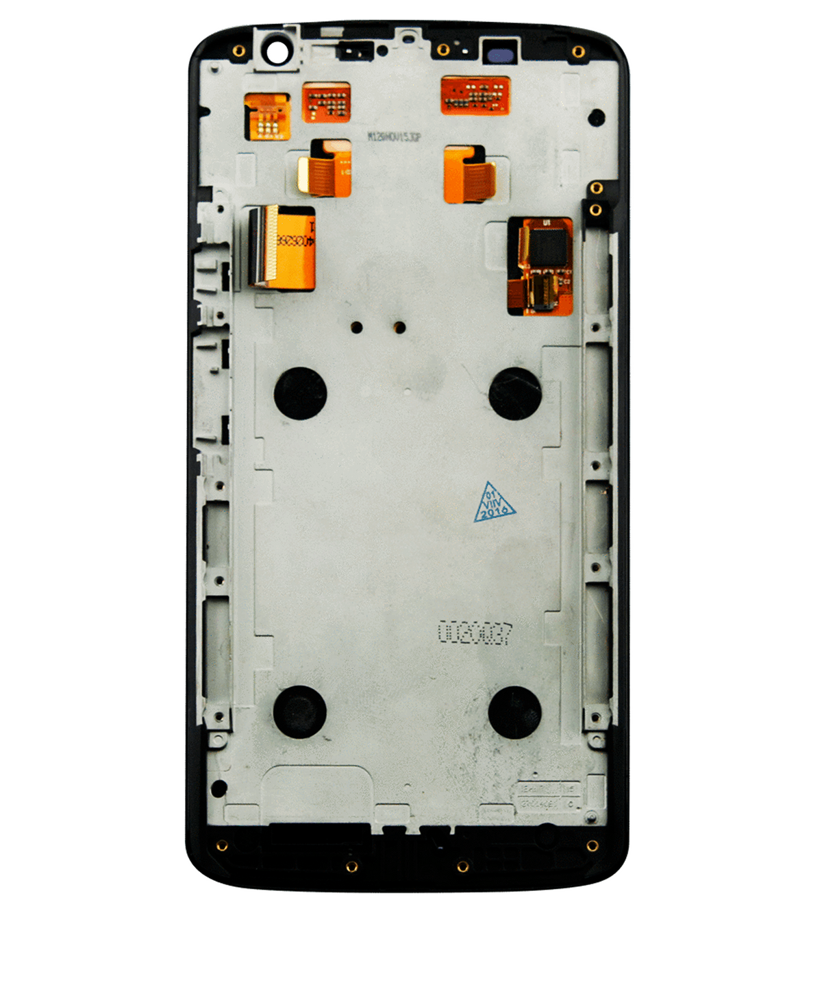 LCD Assembly With Frame for Motorola Droid Maxx 2 (XT1565 / 2015) Refurbished Black - phone replacement part close-up, SKU 107082036903, image 3