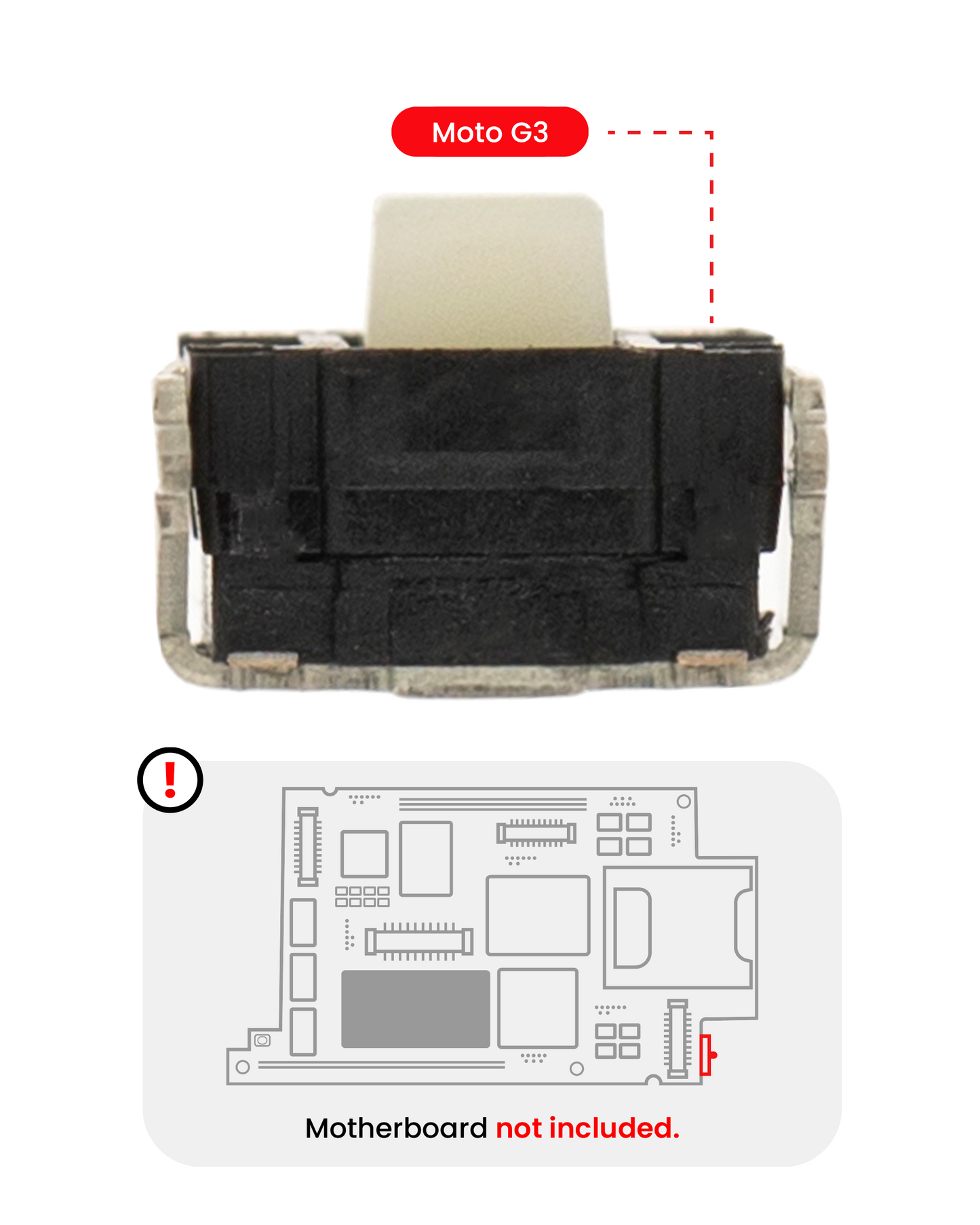 Power / Volume Button Clicker For Motorola Moto G3 (XT1540 / 2015) / G (XT1032 / 2013) (Soldering Required) | compatible mobile phone replacement part | SKU 107082037920 | product image 1
