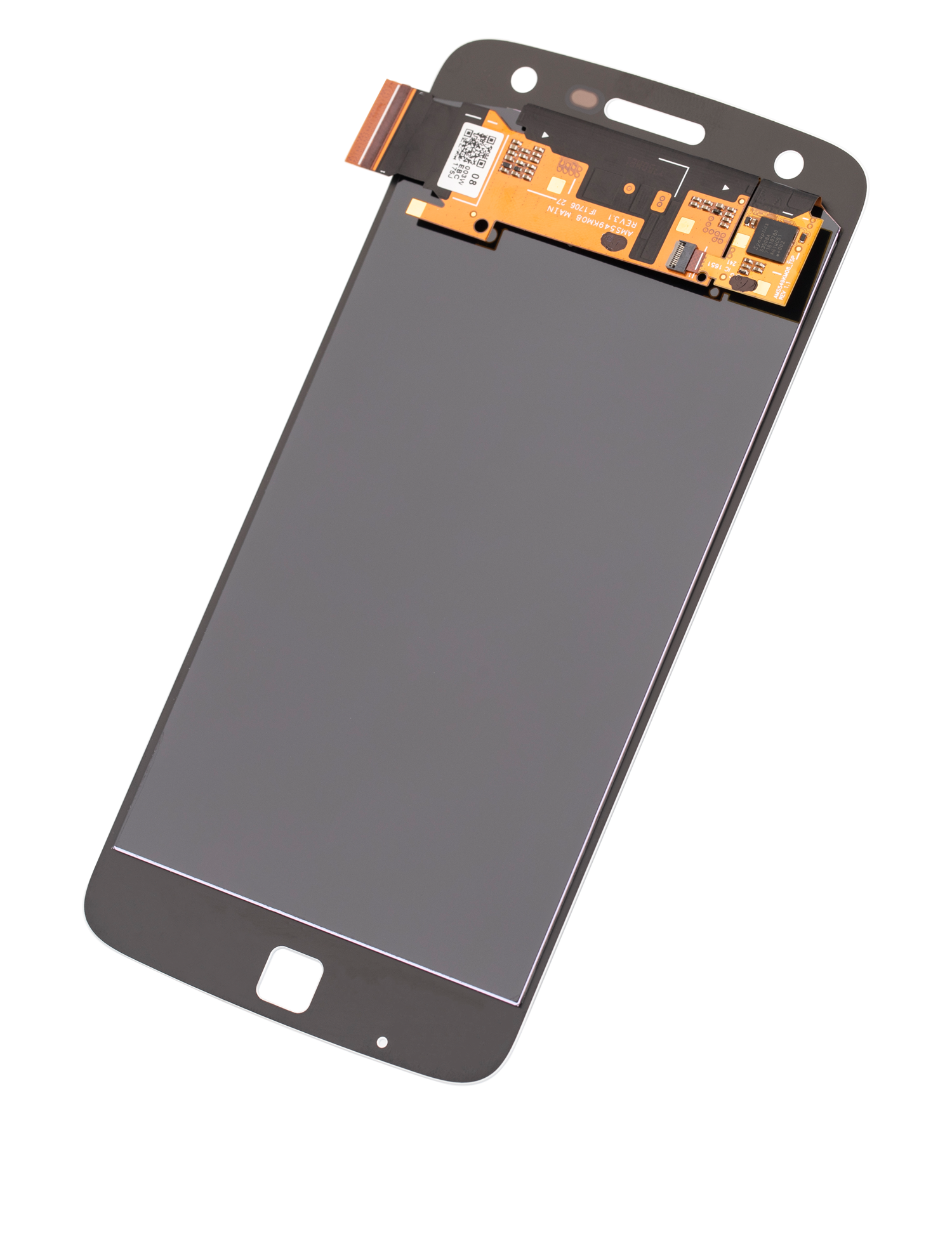 LCD Assembly Without Frame For Motorola Moto Z Play Droid (XT1635 / 2016) (Refurbished) (White) - Motorola replacement part, alternate component view, SKU 107082048107