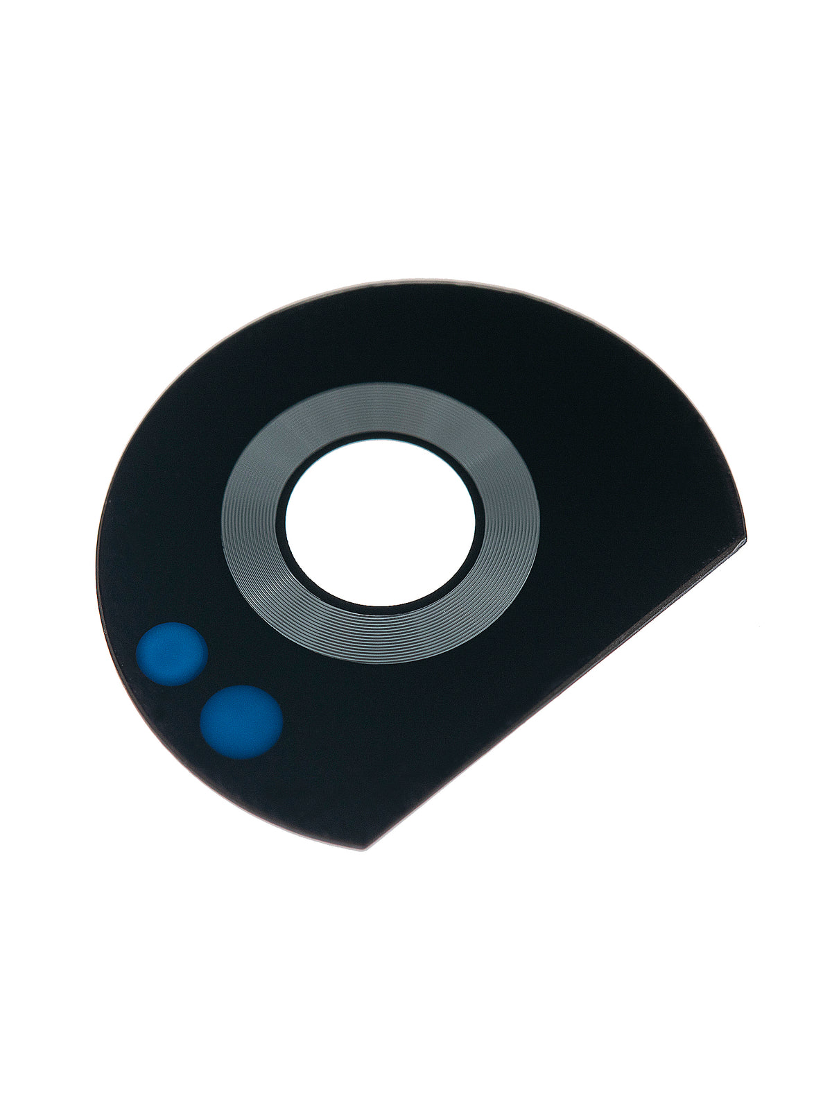 Back Camera Lens (Glass Only) With Adhesive For Motorola Moto Z2 Play (XT1710 / 2017) (Black) - Motorola replacement part, close-up replacement part view, SKU 107082049105
