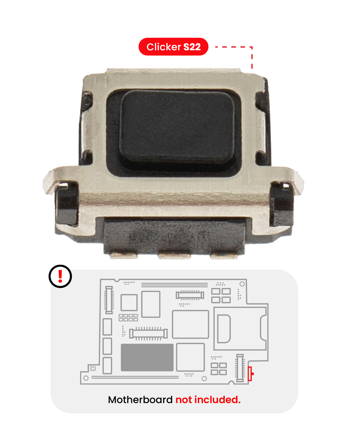 Power & Volume Button Clicker For Motorola Moto Z2 Play (XT1710 / 2017) (Soldering Required) - Motorola replacement part, primary product view, SKU 107082049114
