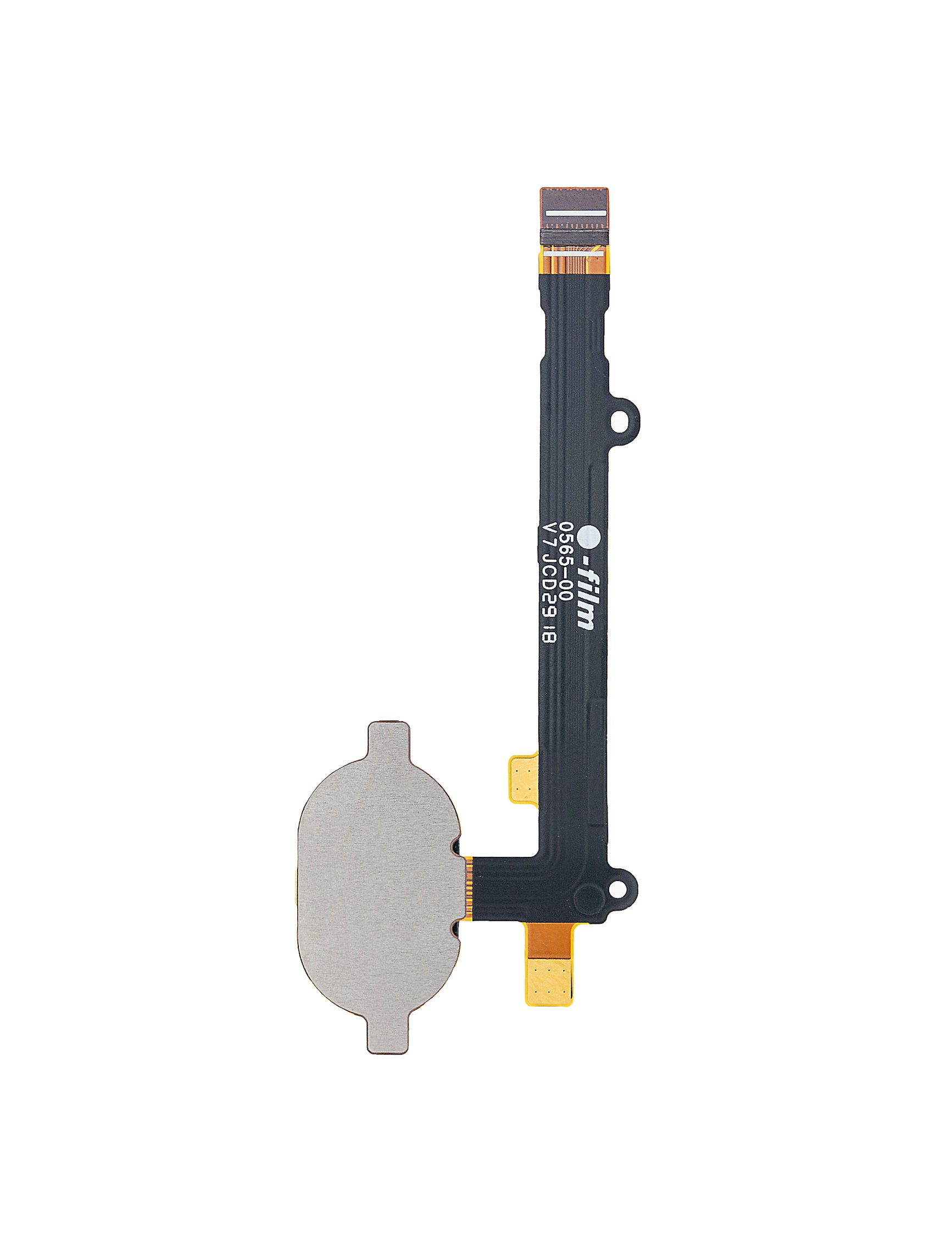 Home Button With Flex Cable For Motorola Moto Z2 Play (XT1710 / 2017) (White) - Motorola replacement part, close-up replacement part view, SKU 107082049125