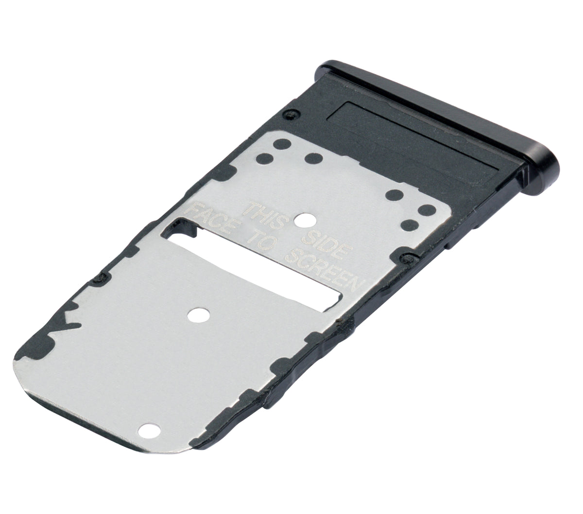 Dual Sim Card Tray For Motorola Moto Z3 (XT1929-17 / 2018) / Z3 Play (XT1929 / 2018) (Black) - Motorola replacement part, close-up replacement part view, SKU 107082049238