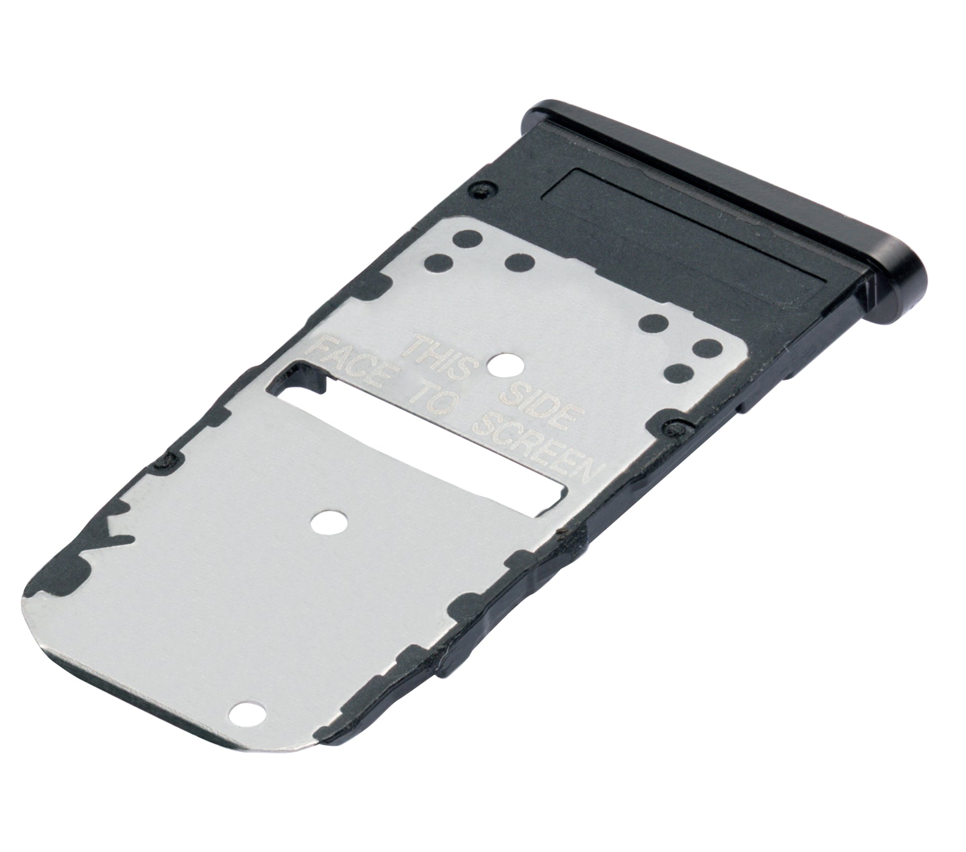 Dual Sim Card Tray For Motorola Moto Z3 (XT1929-17 / 2018) / Z3 Play (XT1929 / 2018) (Black) - Motorola replacement part, close-up replacement part view, SKU 107082049238