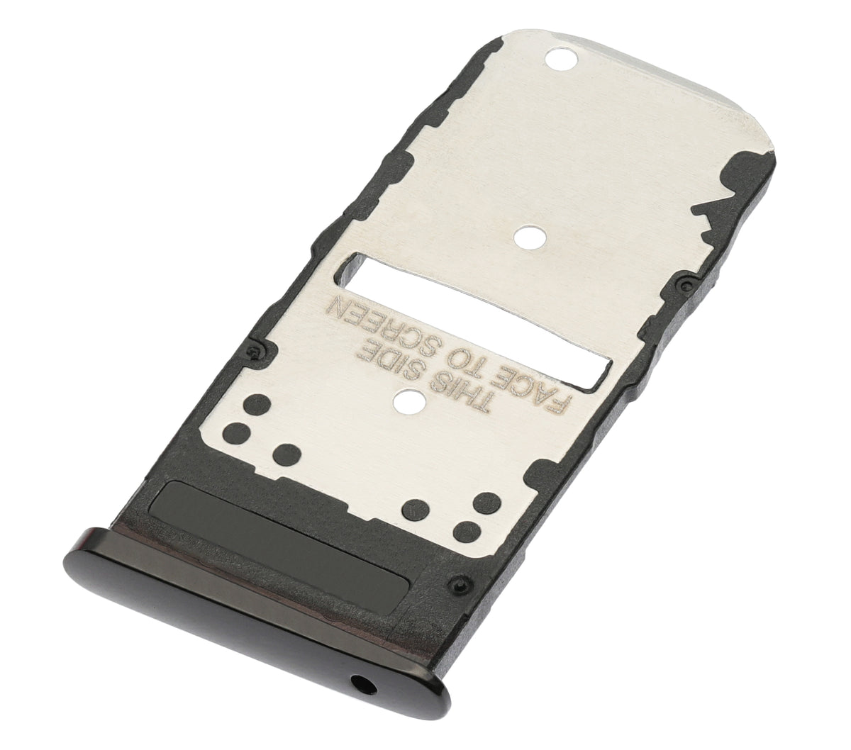 Single Sim Card Tray For Motorola Moto Z3 (XT1929-17 / 2018) / Z3 Play (XT1929 / 2018) (Black) - Motorola replacement part, close-up replacement part view, SKU 107082049239