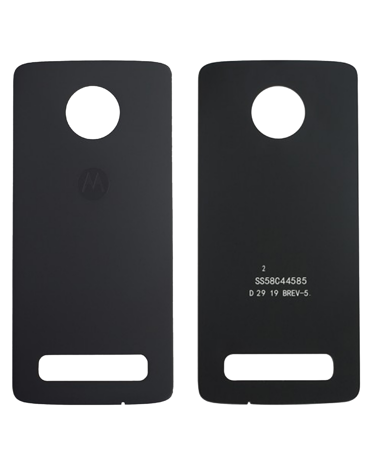 Back cover Glass For Motorola Moto Z4 (XT1980-3 / XT1980-4 / 2019) (Genuine OEM) (Gray) - Motorola replacement part, component detail view, SKU 107082049310