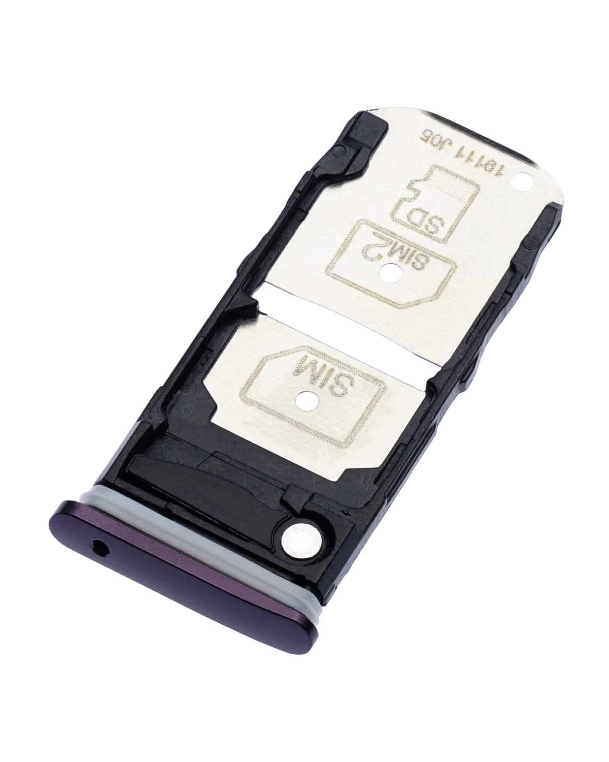 Dual Sim Card Tray For Motorola Moto Z4 (XT1980 / 2019) (Purple) - Motorola replacement part, close-up replacement part view, SKU 107082049338