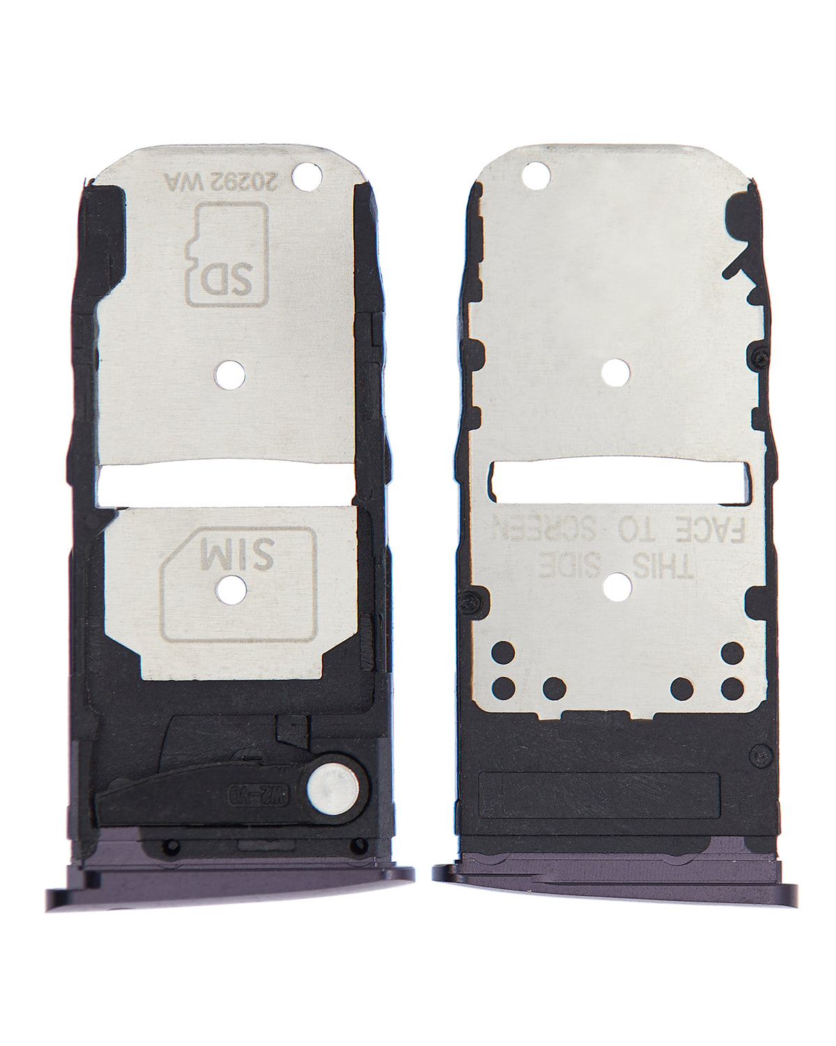 Single Sim Card Tray For Motorola Moto Z4 (XT1980 / 2019) (Purple) - Motorola replacement part, alternate component view, SKU 107082049340
