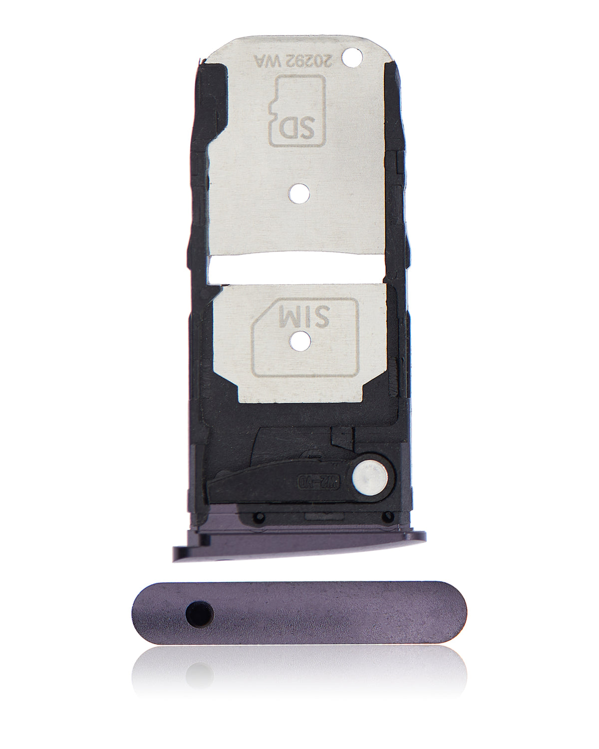 Single Sim Card Tray For Motorola Moto Z4 (XT1980 / 2019) (Purple) - Motorola replacement part, repair part detail image, SKU 107082049340