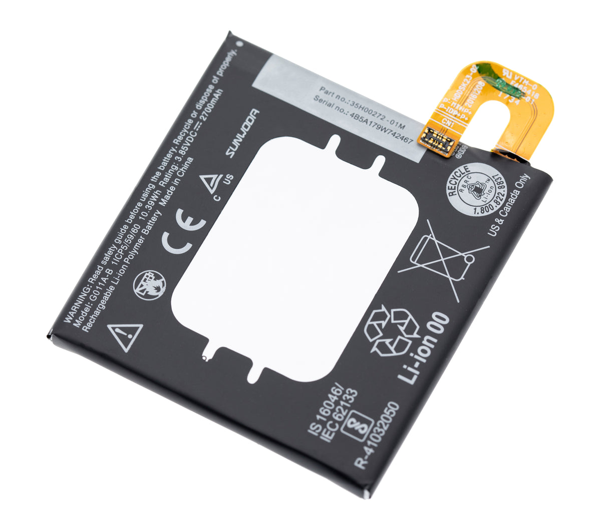 Replacement Battery For Google Pixel 2 (35H00272) - phone repair part close-up