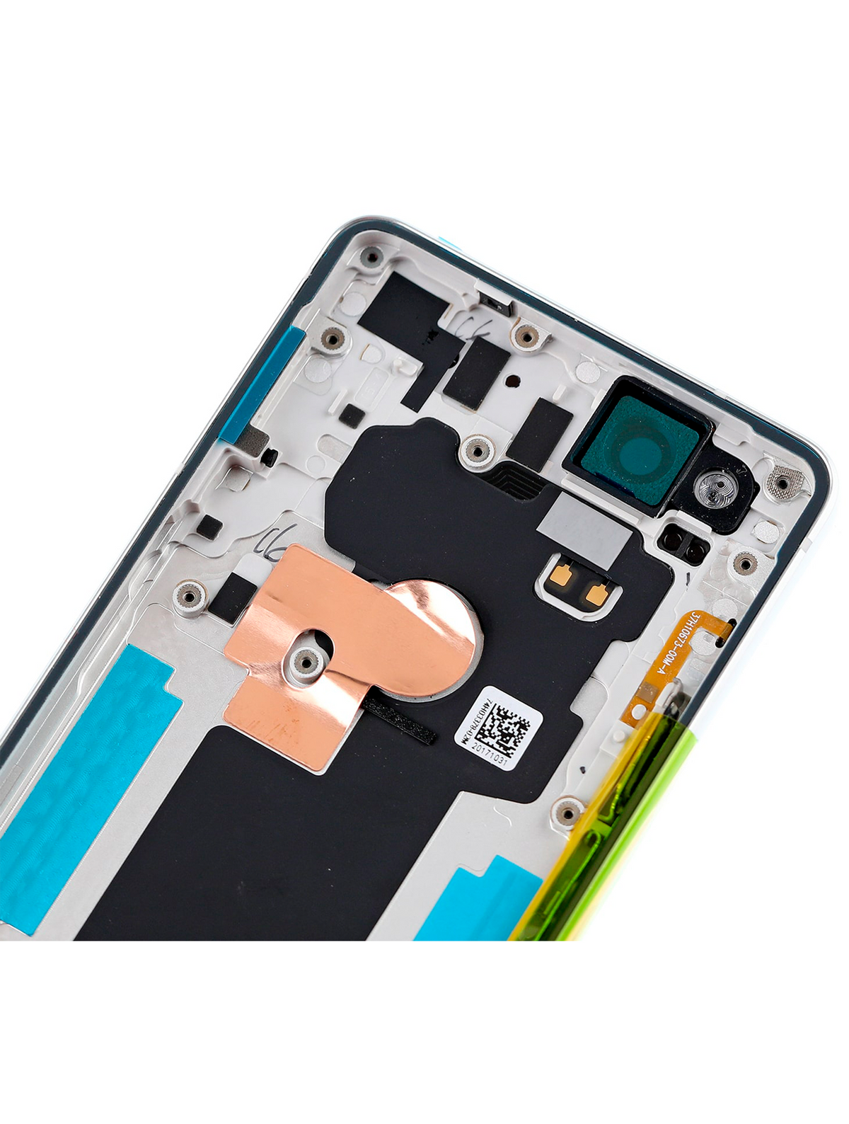 Back Housing W/ Small Components Pre-Installed For Google Pixel 2 (Used OEM Pull: Grade A) (White) - replacement part product view 9