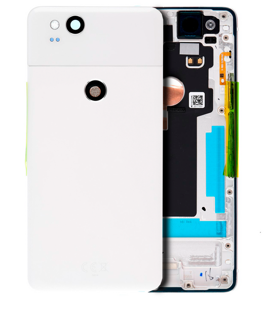 Back Housing W/ Small Components Pre-Installed For Google Pixel 2 (Used OEM Pull: Grade A) (White) - replacement part product view