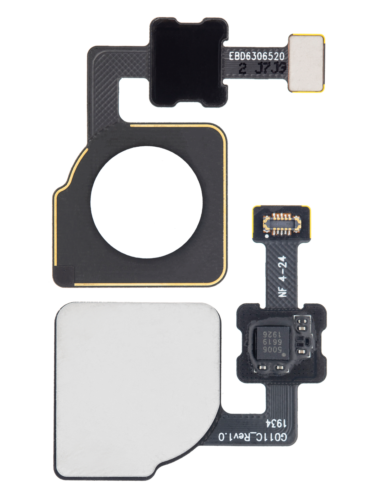 Fingerprint Sensor Flex For Google Pixel 2 XL (White) - repair component detailed angle