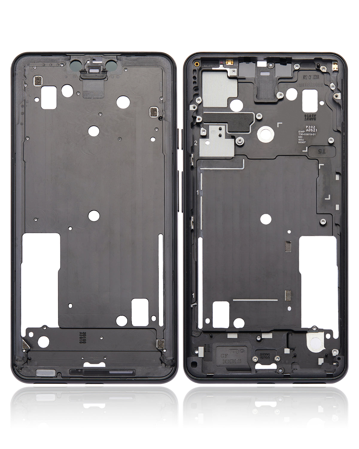 Mid Frame Only For Google Pixel 3 XL (Just Black) - replacement part secondary detail
