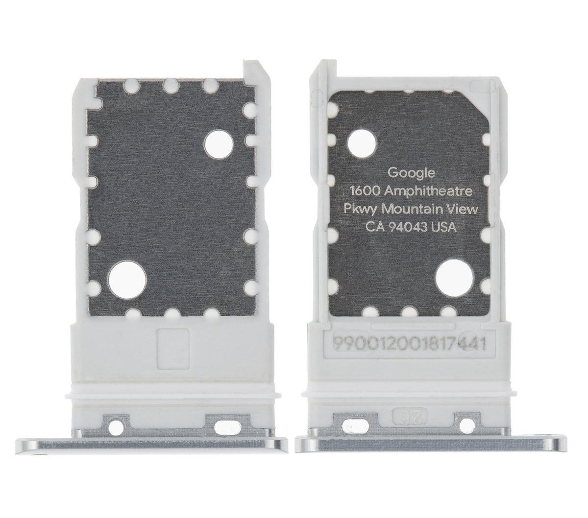 Sim Card Tray For Google Pixel 3 (Clearly White) - repair component alternate view