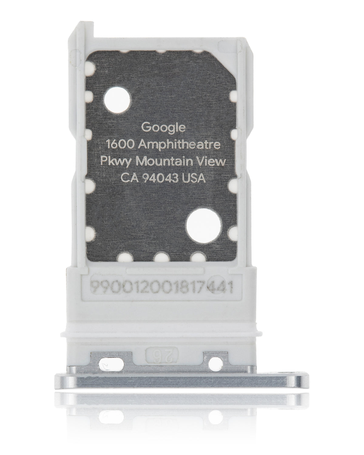 Sim Card Tray For Google Pixel 3 (Clearly White) - replacement component detail view
