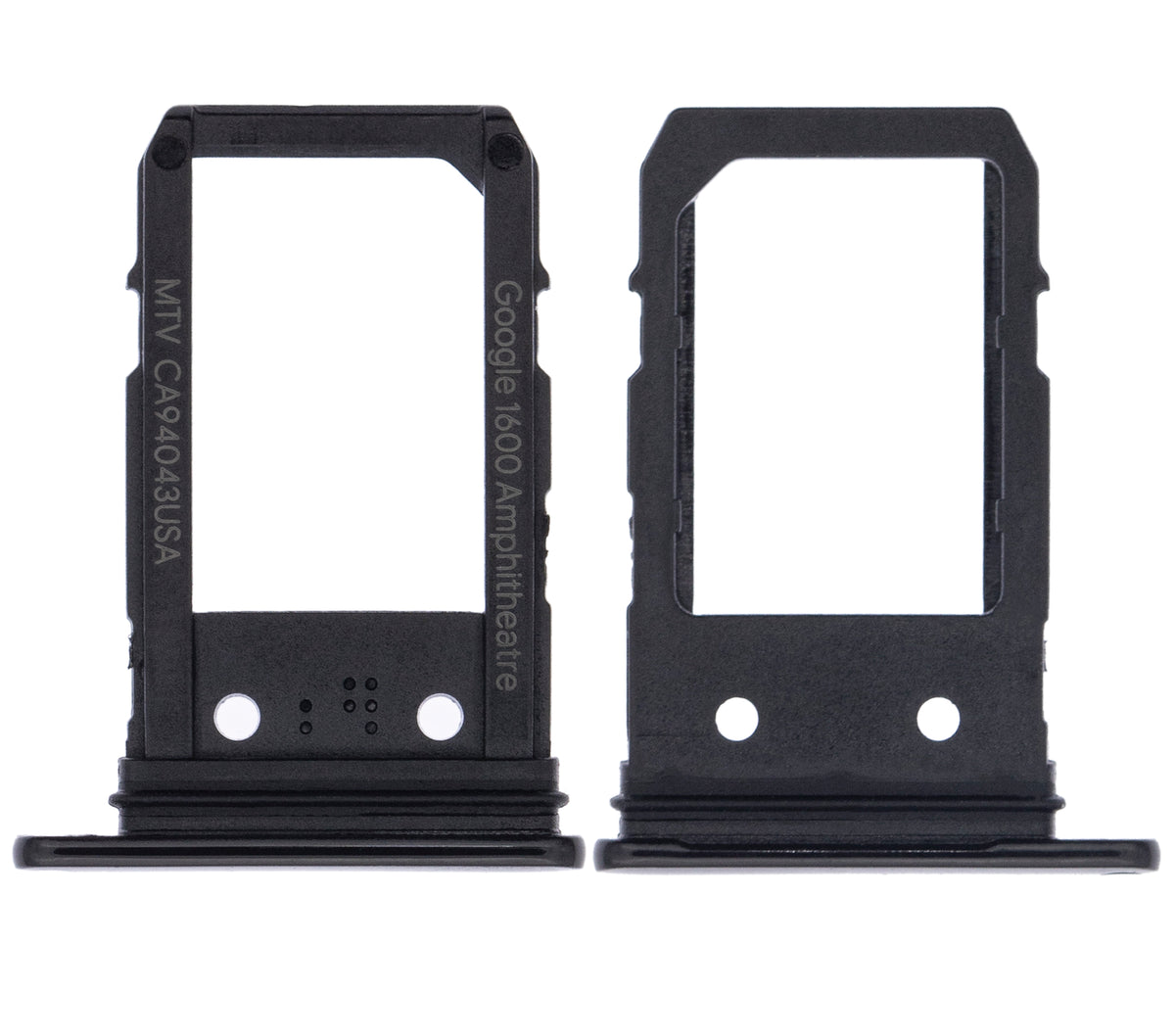 Sim Card Tray For Google Pixel 3a (Just Black) - repair component alternate view
