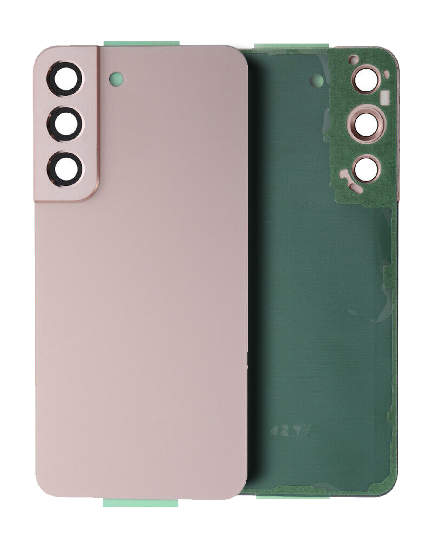 Back Cover Glass With Camera Lens Samsung Galaxy S22 5G (Pink Gold) (Service Pack)
