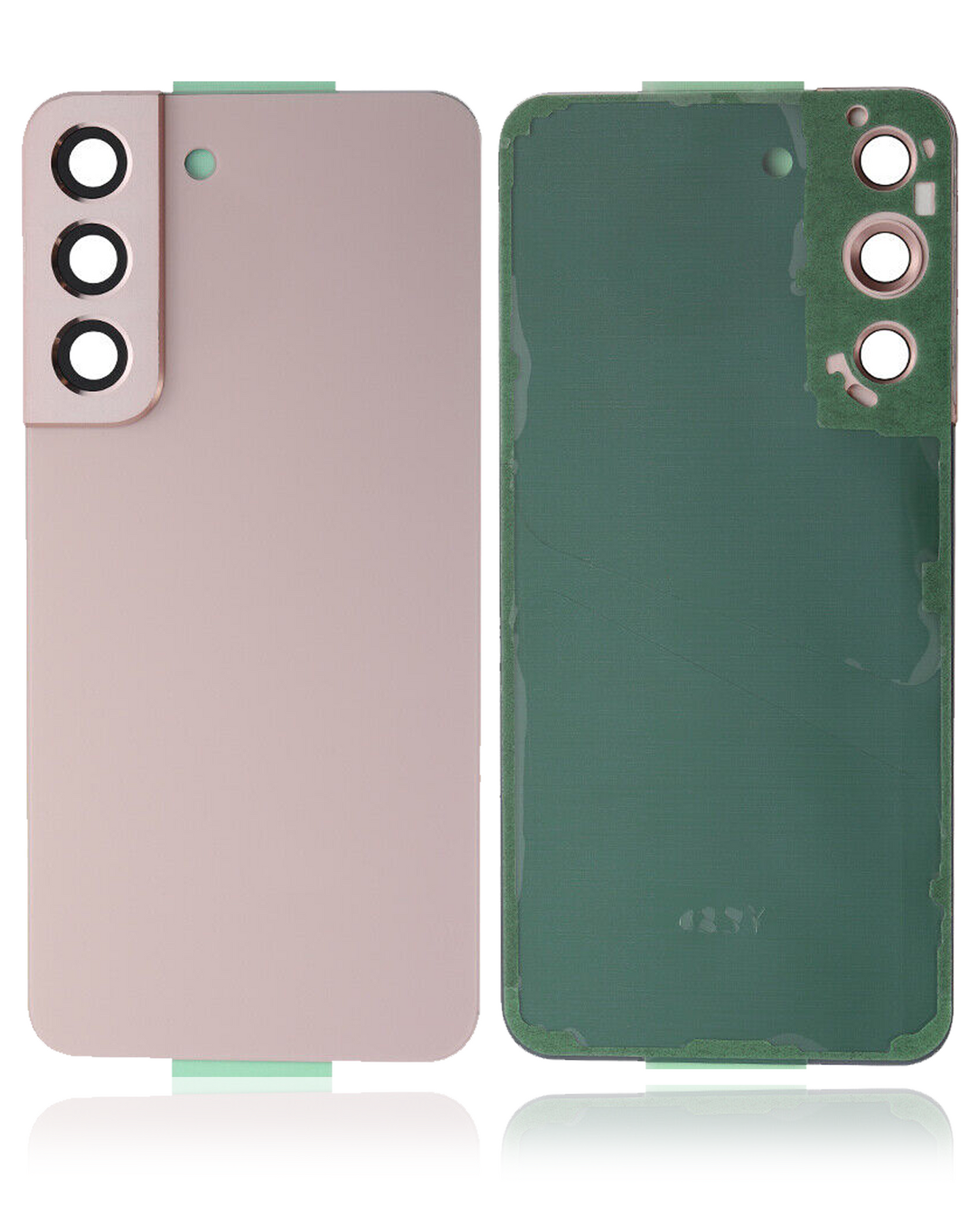 Back Cover Glass With Camera Lens Samsung Galaxy S22 5G (Pink Gold) (Service Pack)