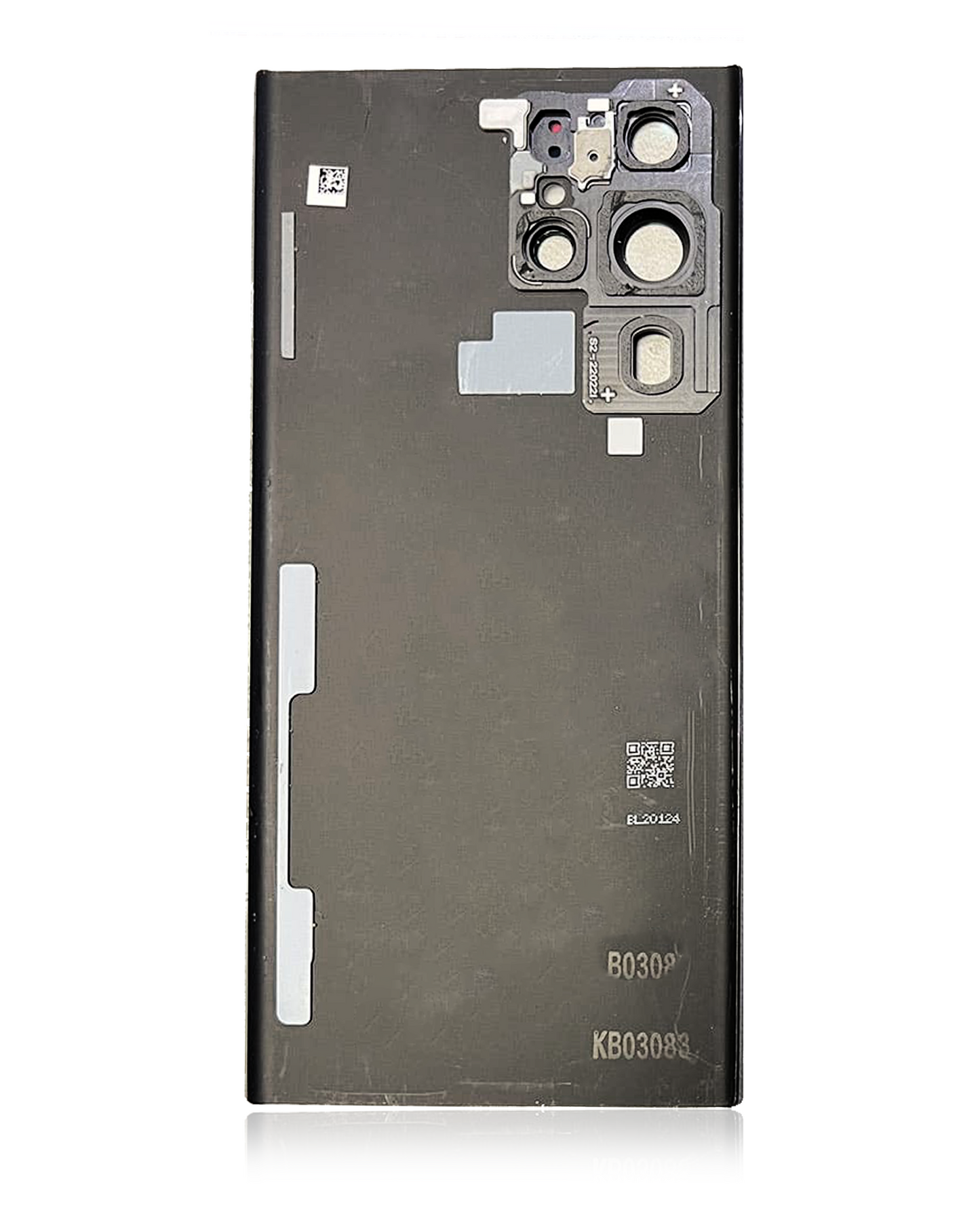 Back Cover Glass With Camera Lens For Samsung Galaxy S22 Ultra (Service Pack) (Burgundy)