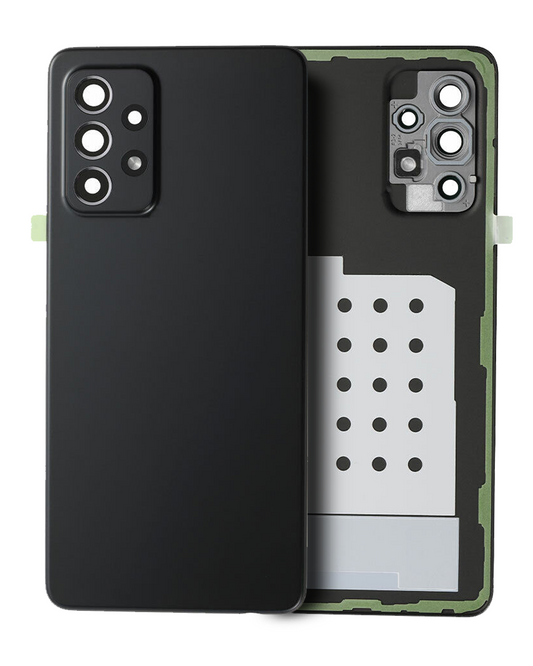 Back Cover Glass With Camera Lens For Samsung Galaxy A52 5G (A526 / 2021) (Service Pack) (Awesome Black) - product image 1
