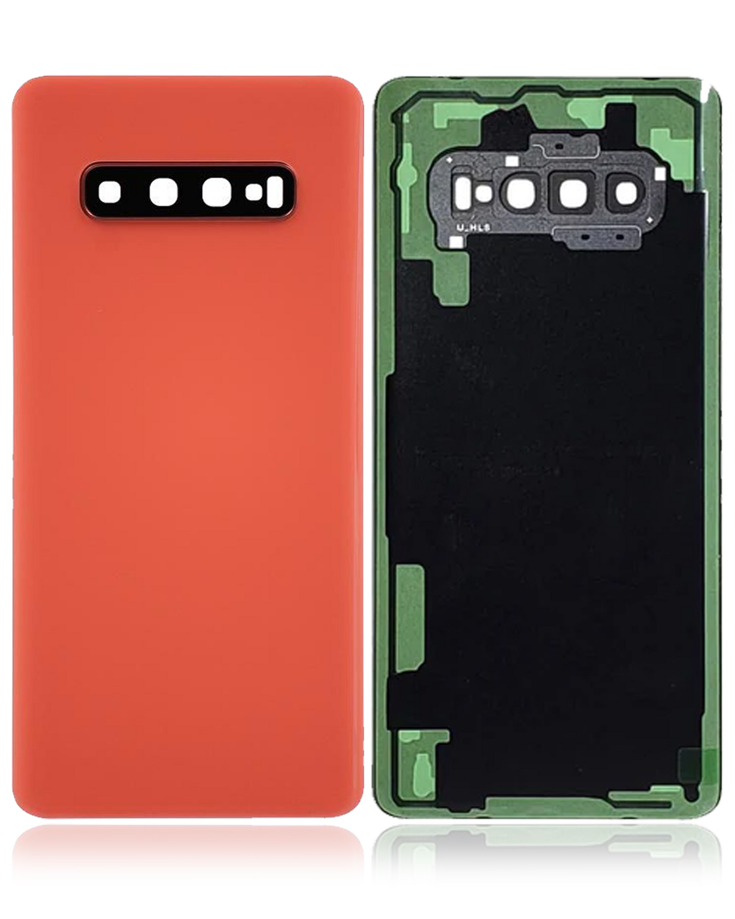 Back cover Glass With Camera Lens For Samsung Galaxy S10 Plus (Service Pack) (Flamingo Pink)