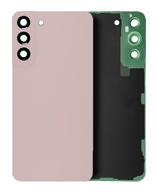 Back Cover Glass With Camera Lens Samsung Galaxy S22 Plus (Service Pack) (Pink Gold)